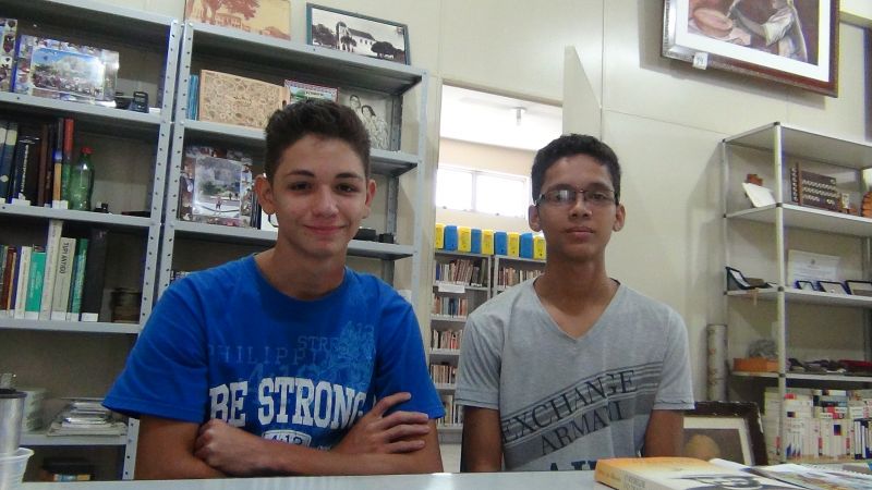 Luiz Cunha e George da Silva - Estudantes da Escola São Francisco